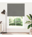 vidaXL Roller Blind Blackout Grey 155x230 cm Fabric Width 151.6 cm Polyester