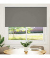 vidaXL Roller Blind Blackout Grey 160x130 cm Fabric Width 156.6 cm Polyester