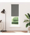 vidaXL Roller Blind Blackout Grey 85x230 cm Fabric Width 80.7 cm Polyester