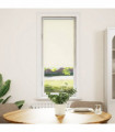 vidaXL Roller Blind Blackout Off White 40x150 cm Fabric Width 35.7 cm Polyester