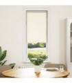 vidaXL Roller Blind Blackout Off White 60x130 cm Fabric Width 55.7 cm Polyester