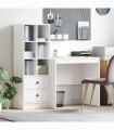 vidaXL Desk with Storage 2 pcs White 80 x 50 x 76 cm Engineered wood