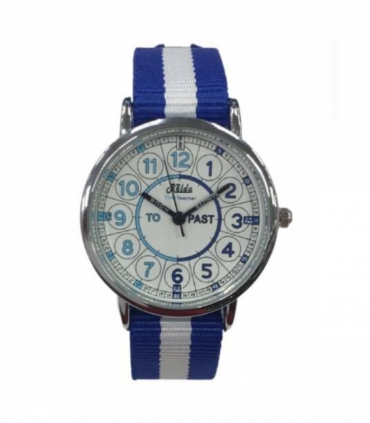Relda Children's Time Teacher Analogue Blue Nylon Strap Boy's Watch REL112 - CLEARANCE NEEDS RE-BATTERY