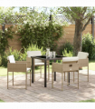 vidaXL Garden Dining Set 5 pcs Beige Poly Rattan