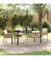 vidaXL Garden Dining Set 5 pcs Beige Poly Rattan
