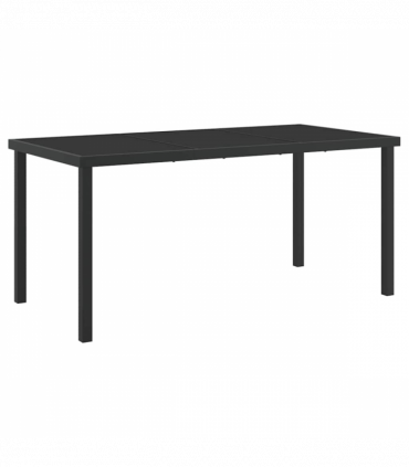 vidaXL Garden Dining Set 5 pcs Black Poly Rattan