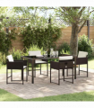 vidaXL Garden Dining Set 5 pcs Brown Poly Rattan
