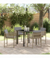 vidaXL Garden Dining Set 5 pcs Beige Poly Rattan