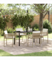 vidaXL Garden Dining Set 5 pcs Beige Poly Rattan