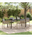 vidaXL Garden Dining Set 5 pcs Beige Poly Rattan