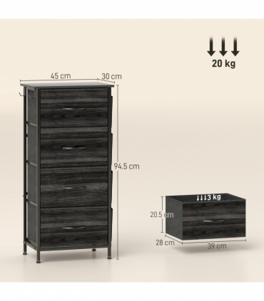 Wood Storage Chest of Drawers