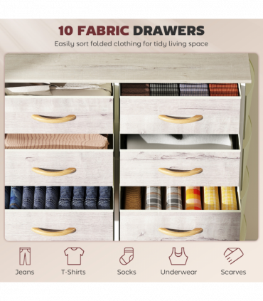 Wood Storage Chest of Drawers