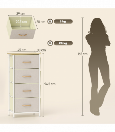 Wood Storage Chest of Drawers