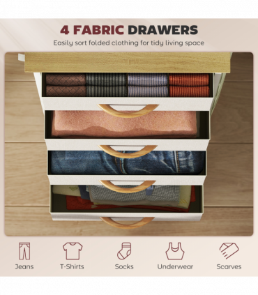 Wood Storage Chest of Drawers