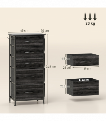 Wood Storage Chest of Drawers