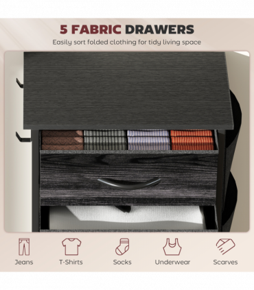 Wood Storage Chest of Drawers