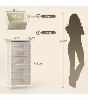 Wood Storage Chest of Drawers