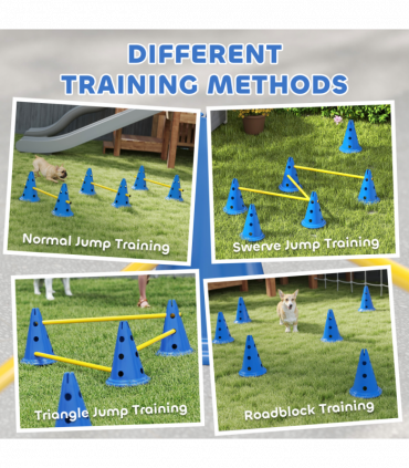 Dog Agility Equipment Set of Eight Cones