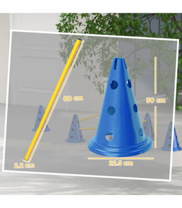 Dog Agility Equipment Set of Eight Cones