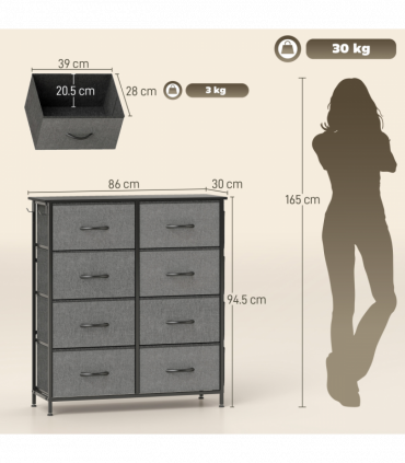 Wood Storage Chest of Drawers