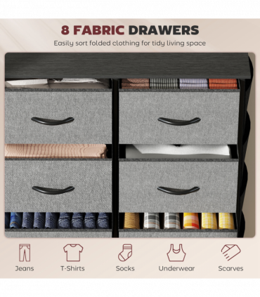 Wood Storage Chest of Drawers