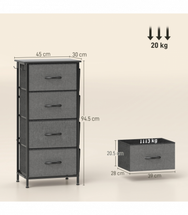 Wood Storage Chest of Drawers