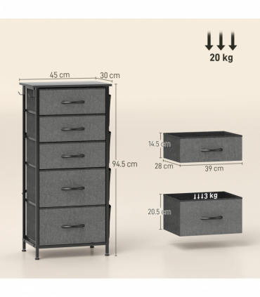 Wood Storage Chest of Drawers