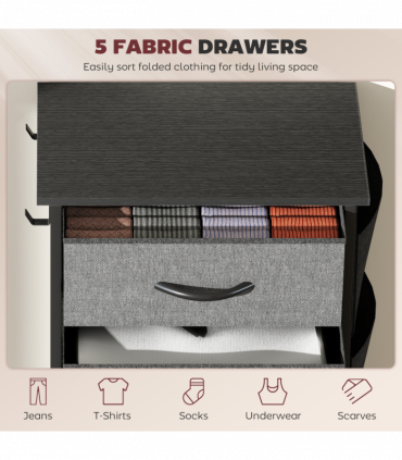 Wood Storage Chest of Drawers