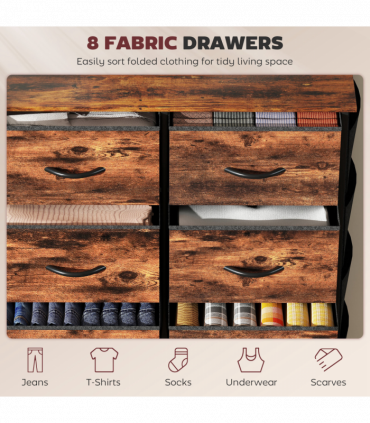 Wood Storage Chest of Drawers