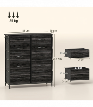 Wood Storage Chest of Drawers
