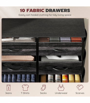 Wood Storage Chest of Drawers