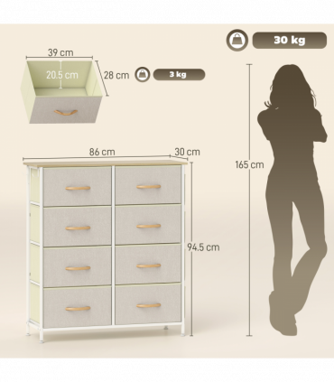 Wood Storage Chest of Drawers