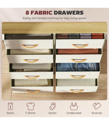 Wood Storage Chest of Drawers