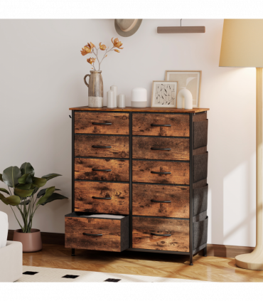 Wood Storage Chest of Drawers