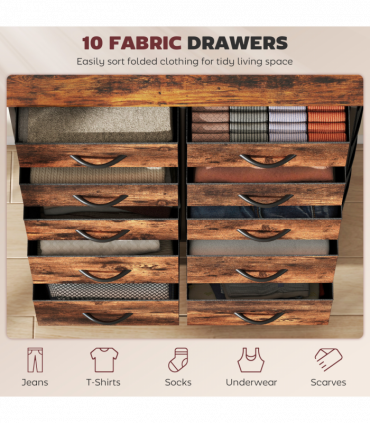 Wood Storage Chest of Drawers
