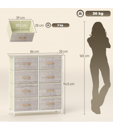 Wood Storage Chest of Drawers