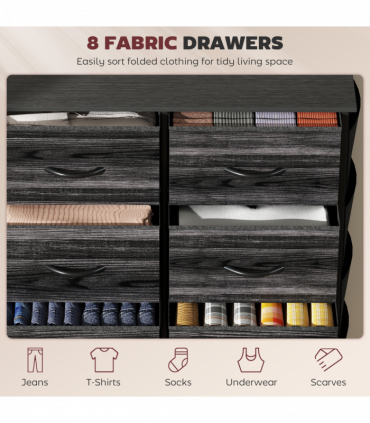 Wood Storage Chest of Drawers