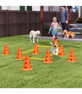Dog Agility Equipment Set of Eight Cones