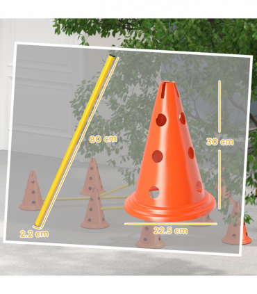 Dog Agility Equipment Set of Eight Cones