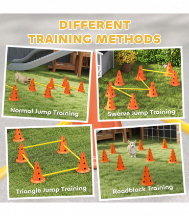 Dog Agility Equipment Set of Eight Cones
