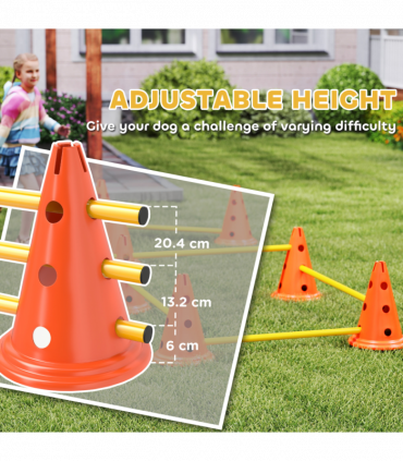 Dog Agility Equipment Set of Eight Cones