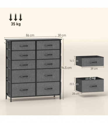 Wood Storage Chest of Drawers