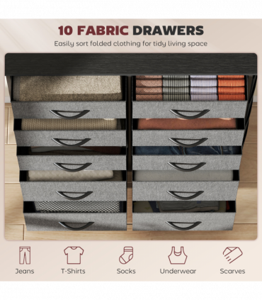 Wood Storage Chest of Drawers