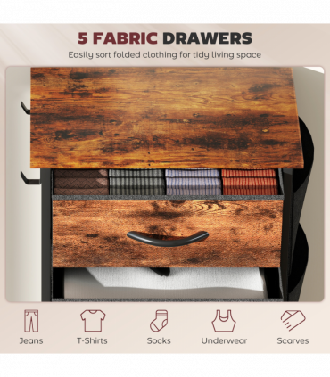 Wood Storage Chest of Drawers