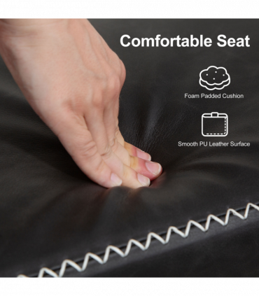 Leather Shoe Storage Bench