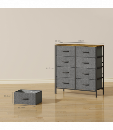 Wood Storage Chest of Drawers