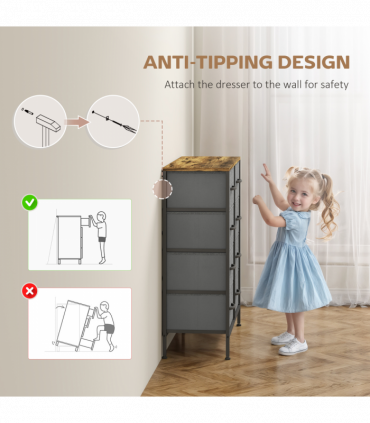 Wood Storage Chest of Drawers