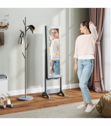 Freestanding Mirrored Jewellery Storage Cabinet