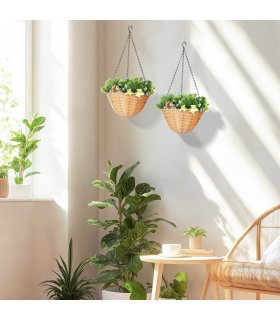 Artificial hanging basket