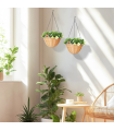 Artificial hanging basket